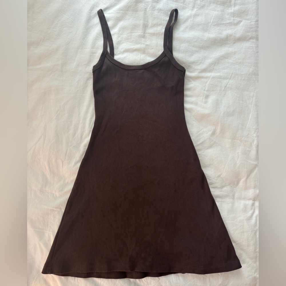 Los Angeles Apparel Heavy Rib Spaghetti Mini Dress Size XS